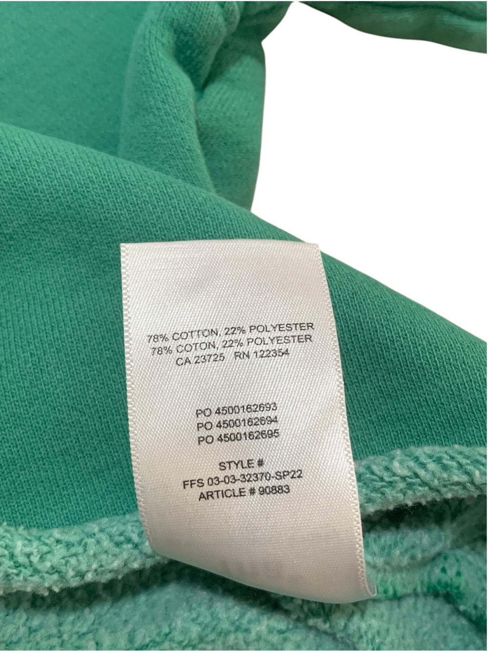 Tna Aritzia Cozy Fleece Perfect Cropped Crew Sweatshirt Green S - Picture 5 of 8